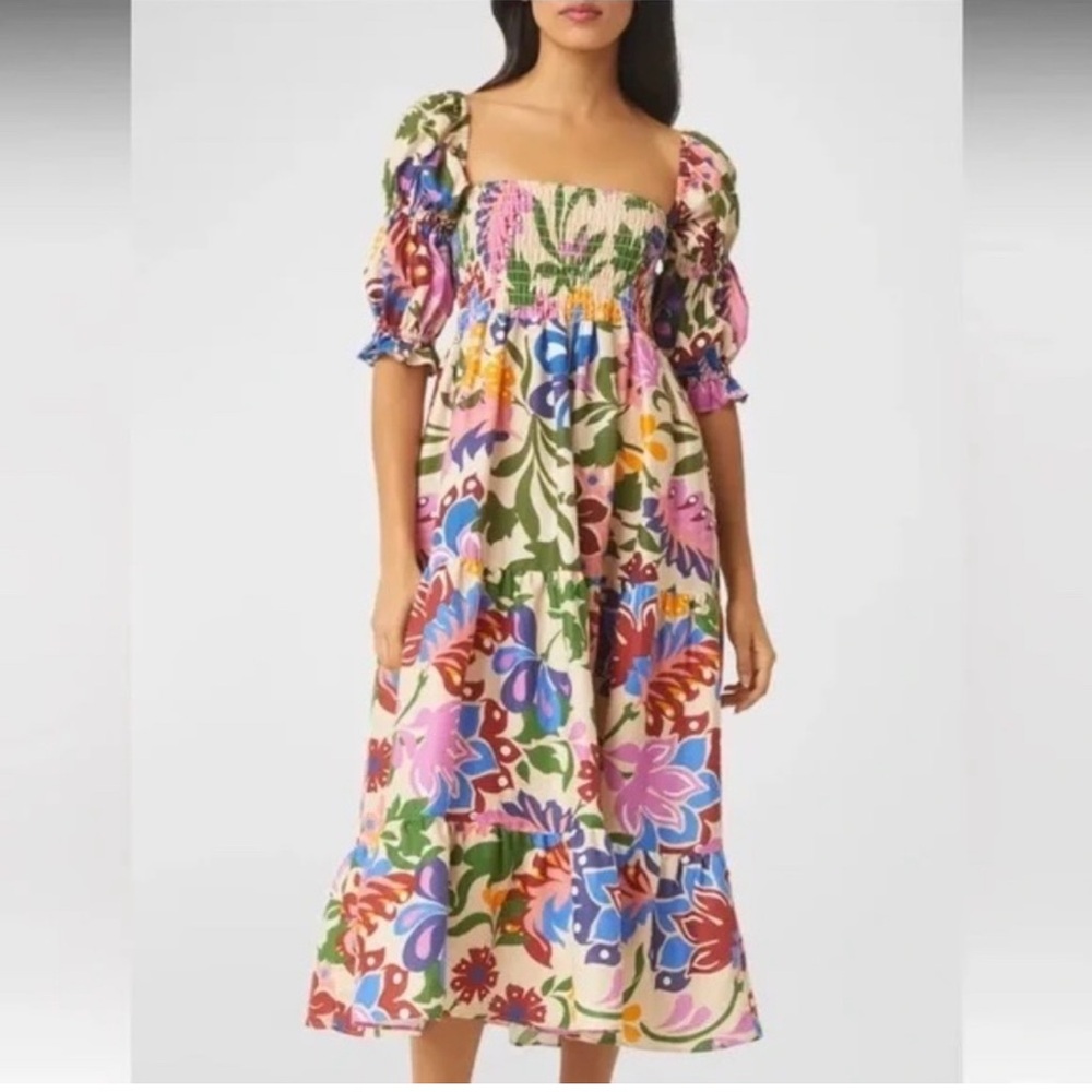 NWT Misa Los Angeles Yolanda Smocked
Midi Dress 20963